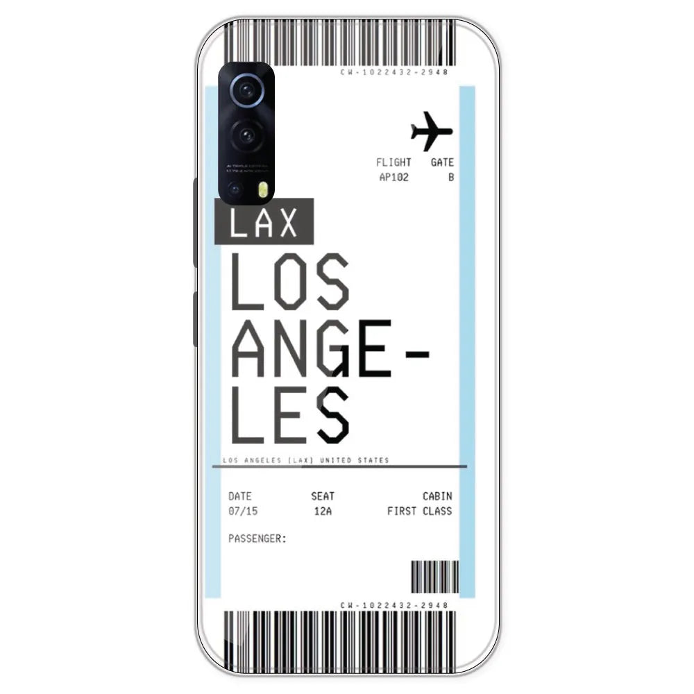 Los Angeles Ticket - Clear Printed Silicone Case For IQOO Z3