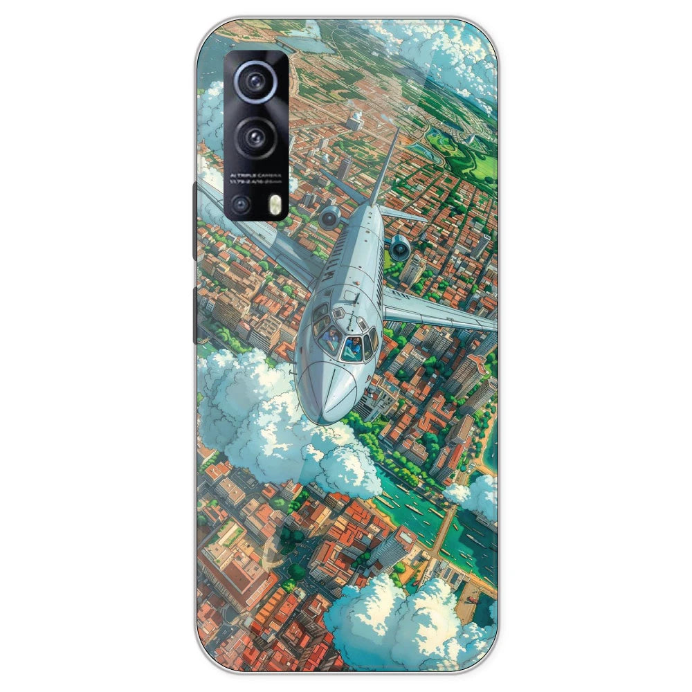 Flying Over City - Printed Silicone Case For IQOO Z3