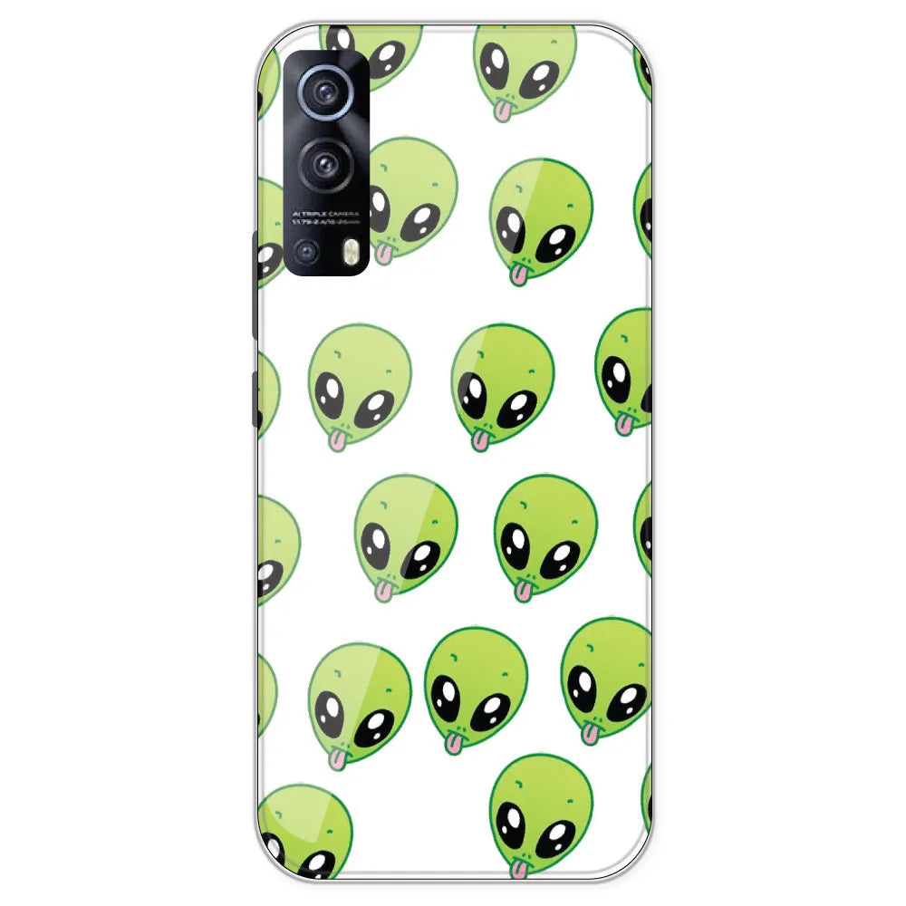 Alien - Clear Printed Silicone Case For IQOO Z3