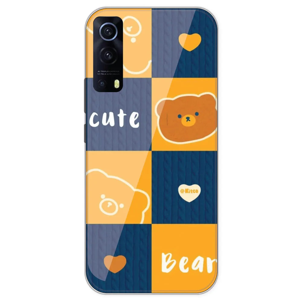 Cute Bear Collage - Printed Silicone Case For IQOO Z3