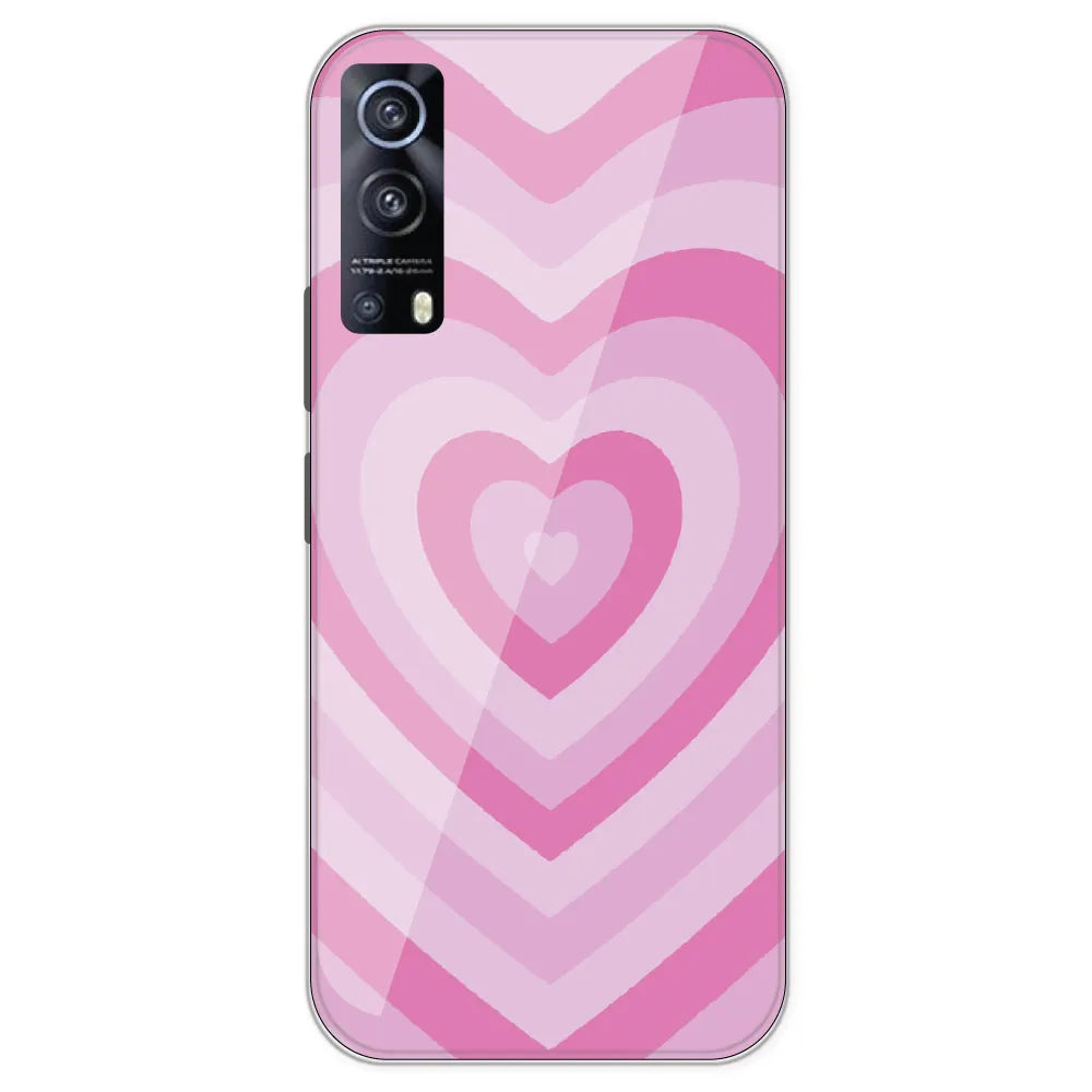 Pink Hearts - Printed Silicone Case For IQOO Neo Z3