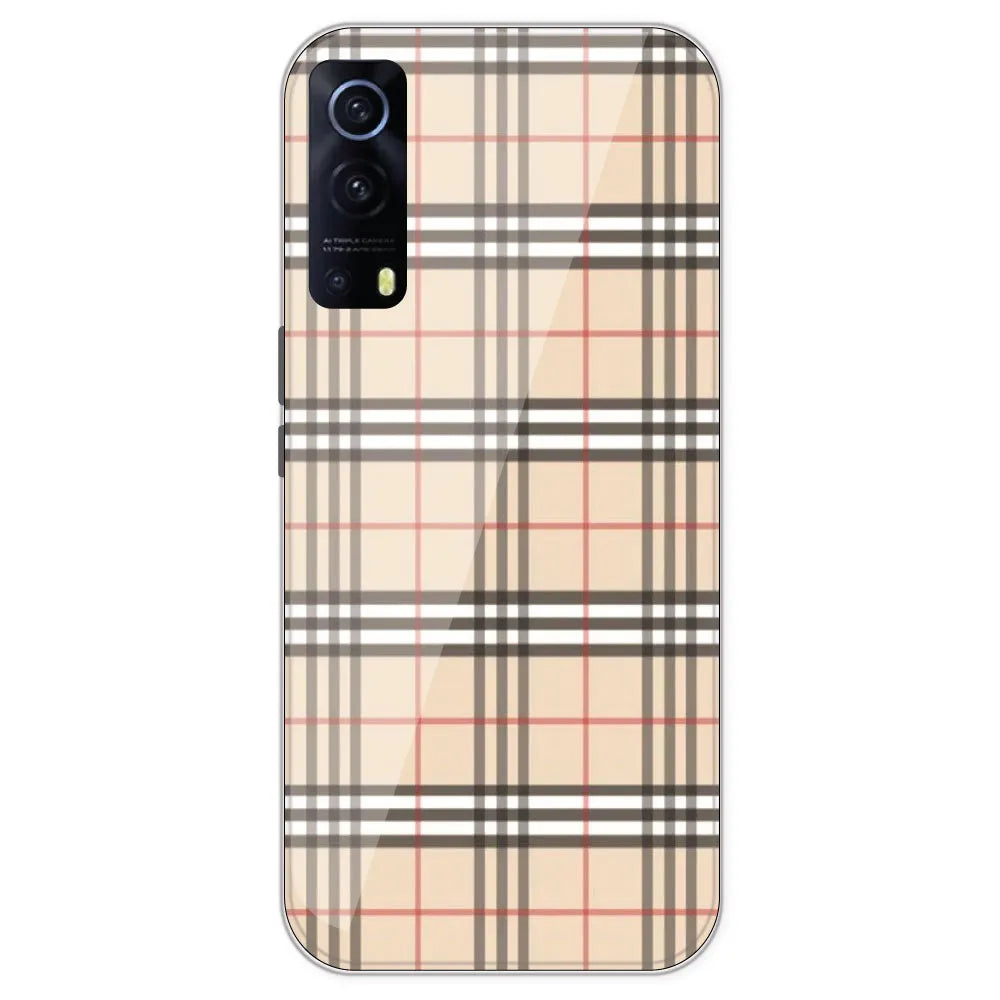 Yellow Checks - Printed Silicone Case For IQOO Z3