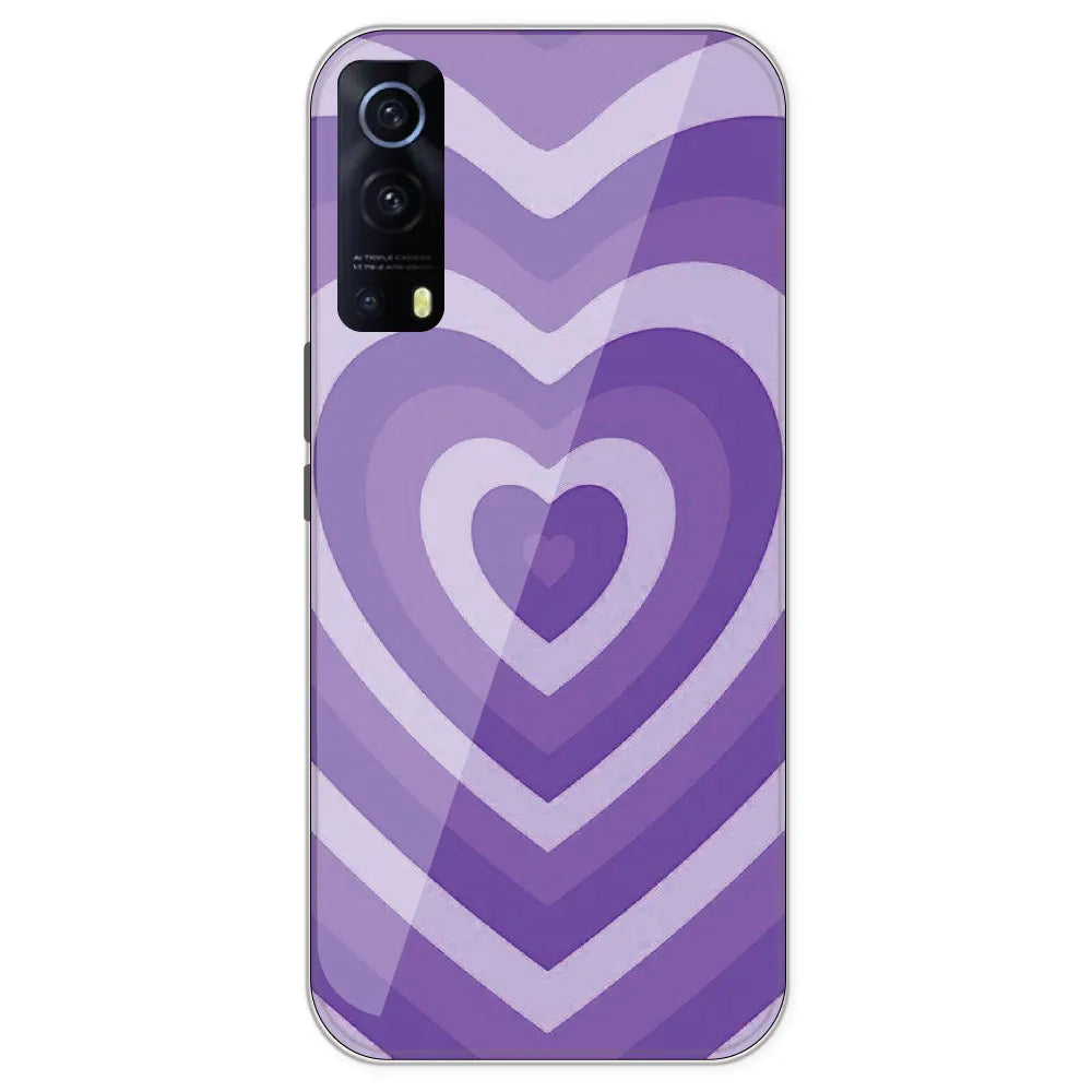 Purple Hearts - Printed Silicone 7Case For IQOO Z3