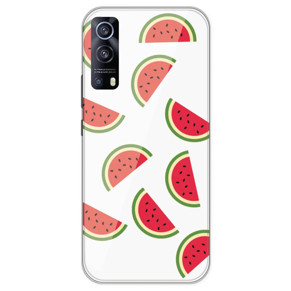 Watermelons - Clear Printed Silicone Case For IQOO Z3