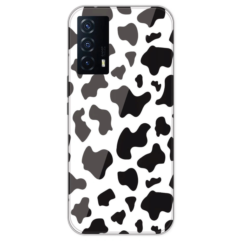 Cow Print - Clear Printed Silicone Case For IQOO Z5