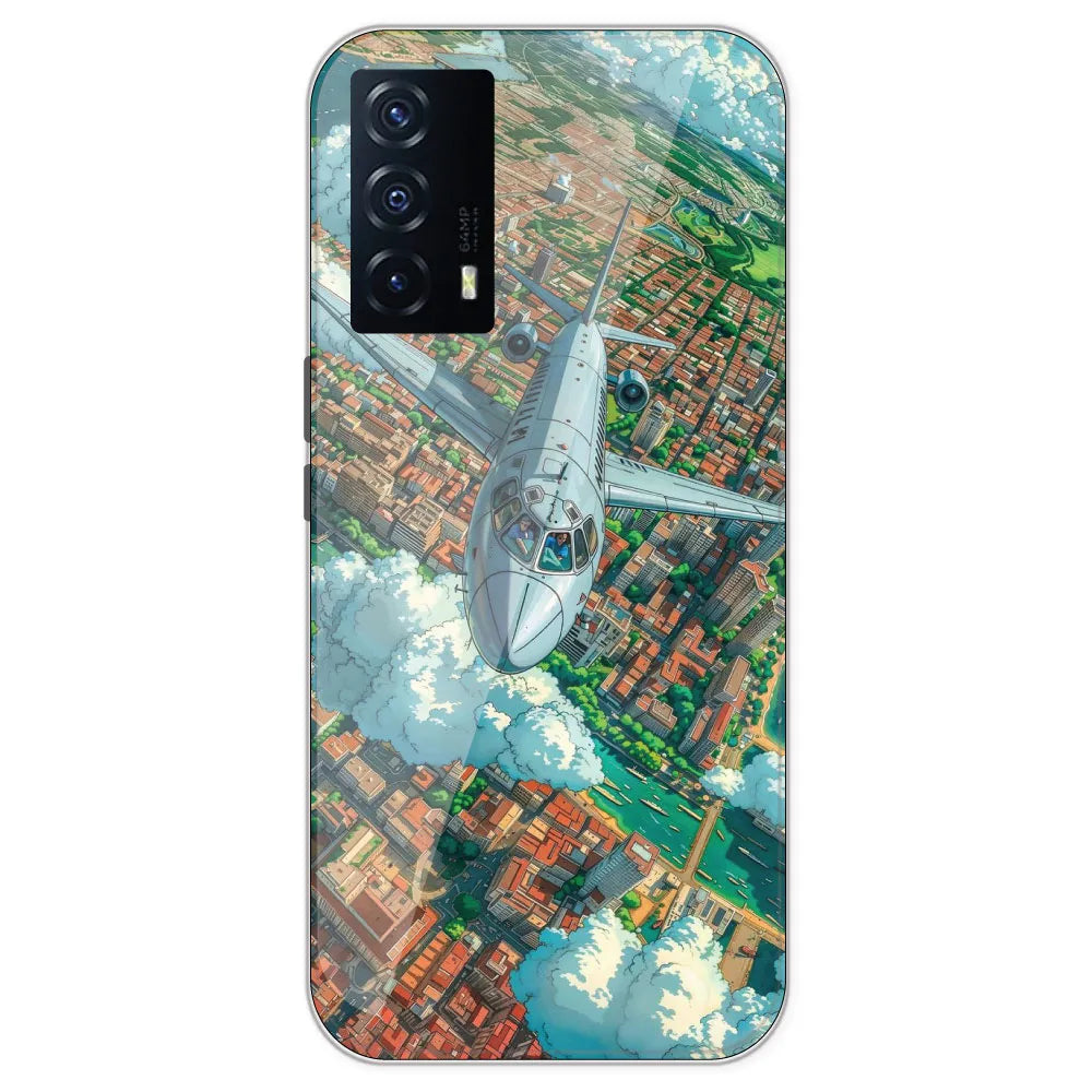 Flying Over City - Printed Silicone Case For IQOO Z5
