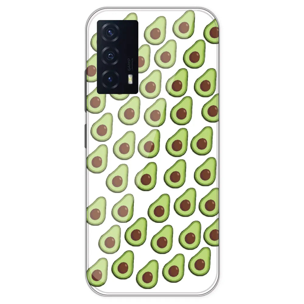 Avocado - Clear Printed Silicone Case For IQOO Z5