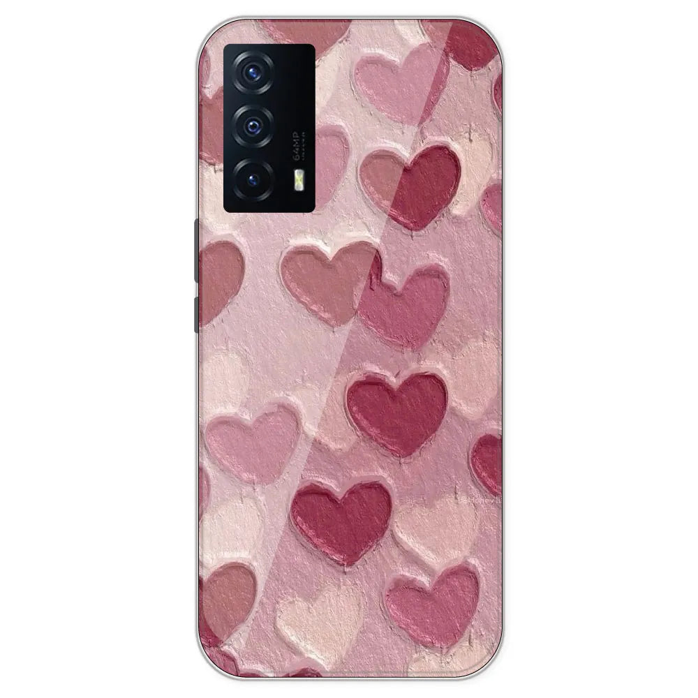 Pastel Hearts - Printed Silicone Case For IQOO Z5