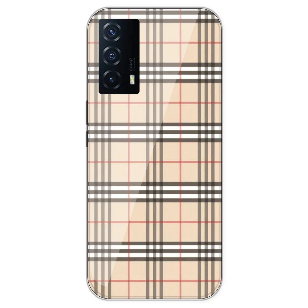 Yellow Checks - Printed Silicone Case For IQOO Z5
