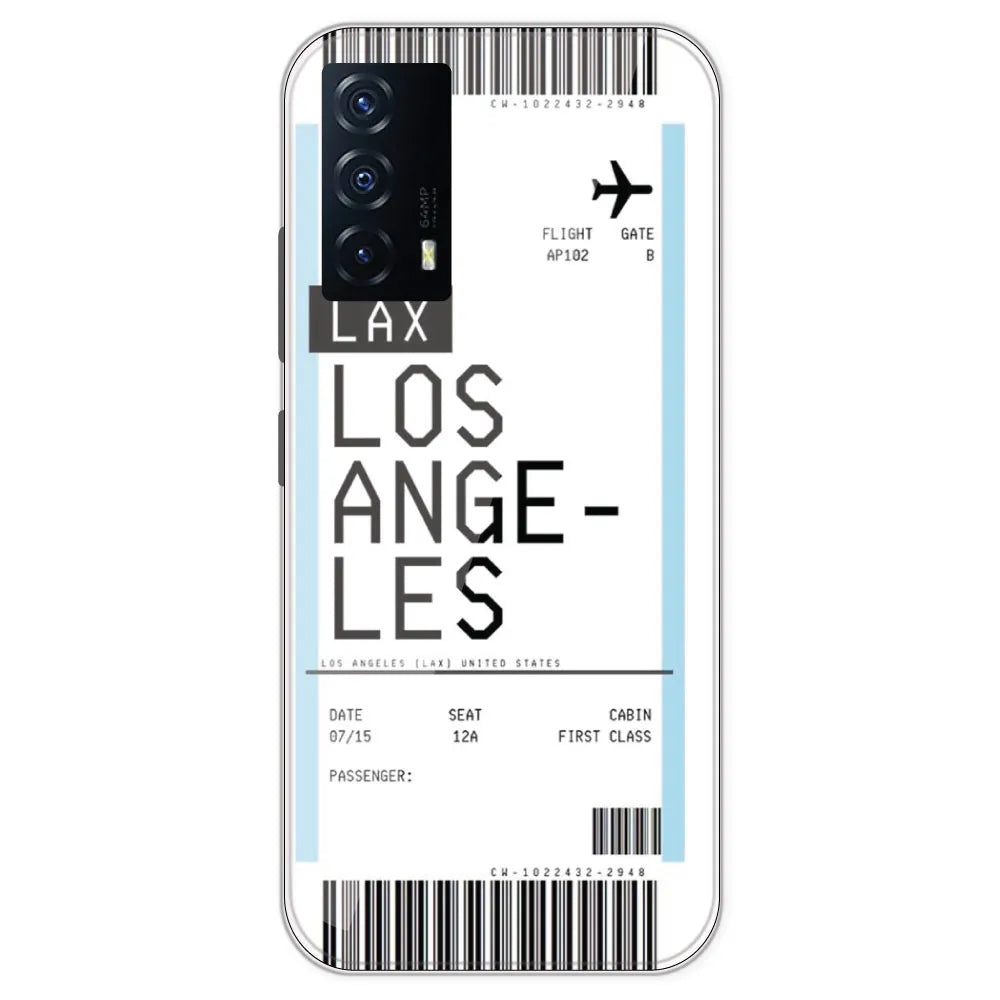 Los Angeles Ticket - Clear Printed Silicone Case For IQOO Z5