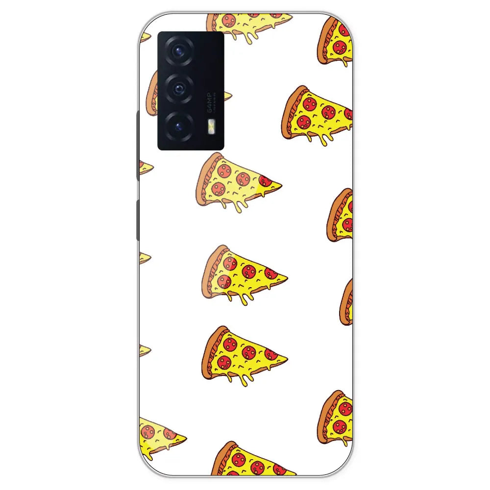 Pizza - Clear Printed Silicone Case For IQOO Z5