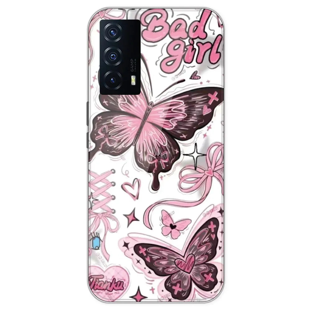 Bad Girl Butterfly - Printed Silicone Case For IQOO Z5