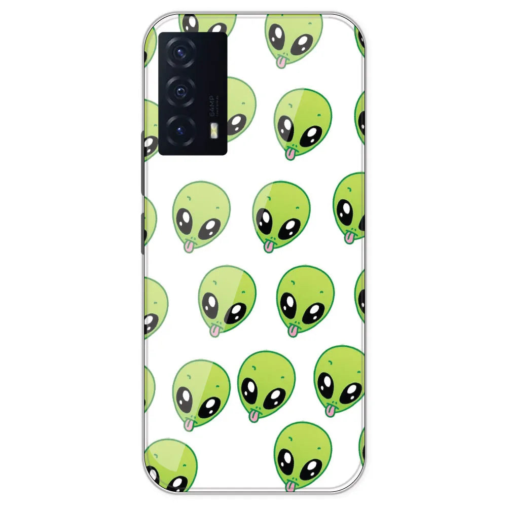 Alien - Clear Printed Silicone Case For IQOO Z5