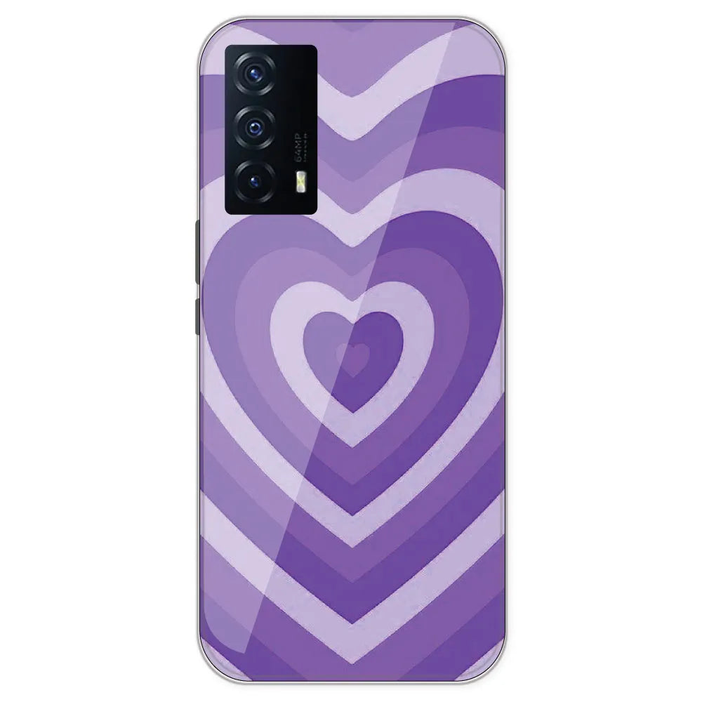 Purple Hearts - Printed Silicone 7Case For IQOO Z5