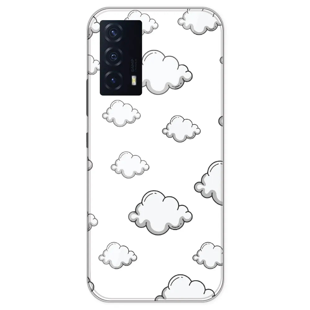 Clouds - Clear Printed Silicone Case For IQOO Z5