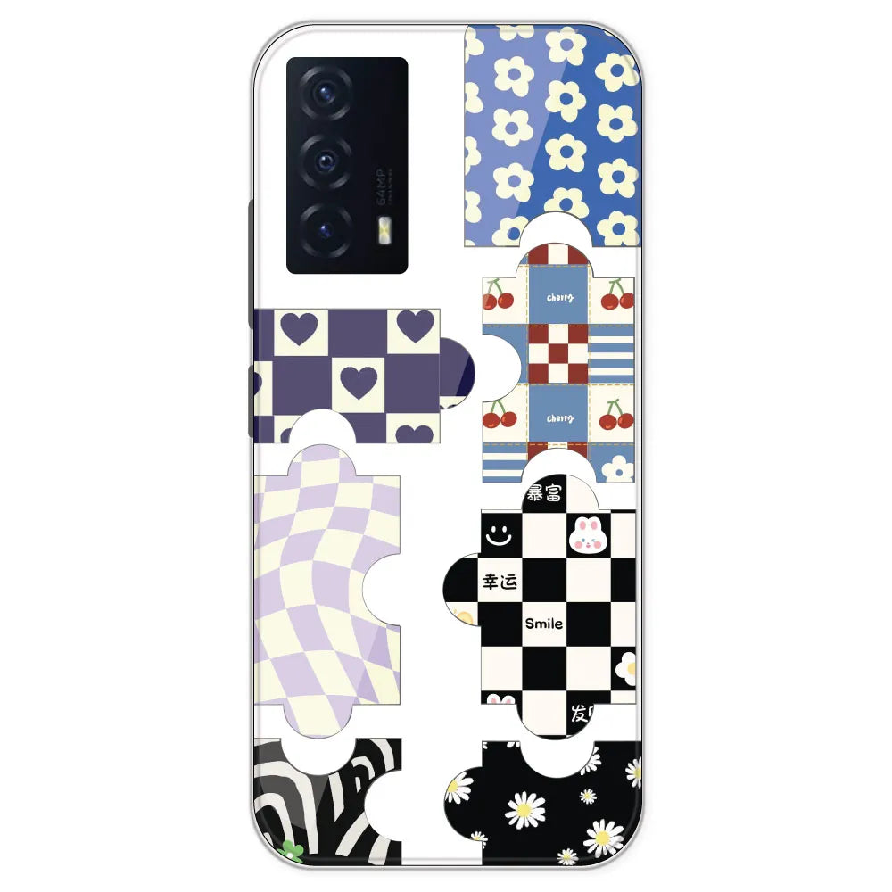 Aesthetic Puzzle - Clear Printed Silicone Case For IQOO Z5
