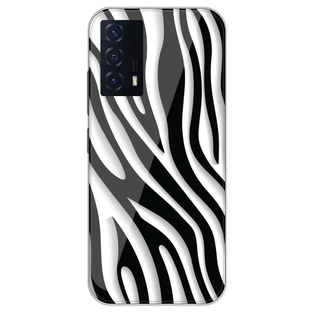 Zebra Print - Clear Printed Silicone Case For IQOO Z5