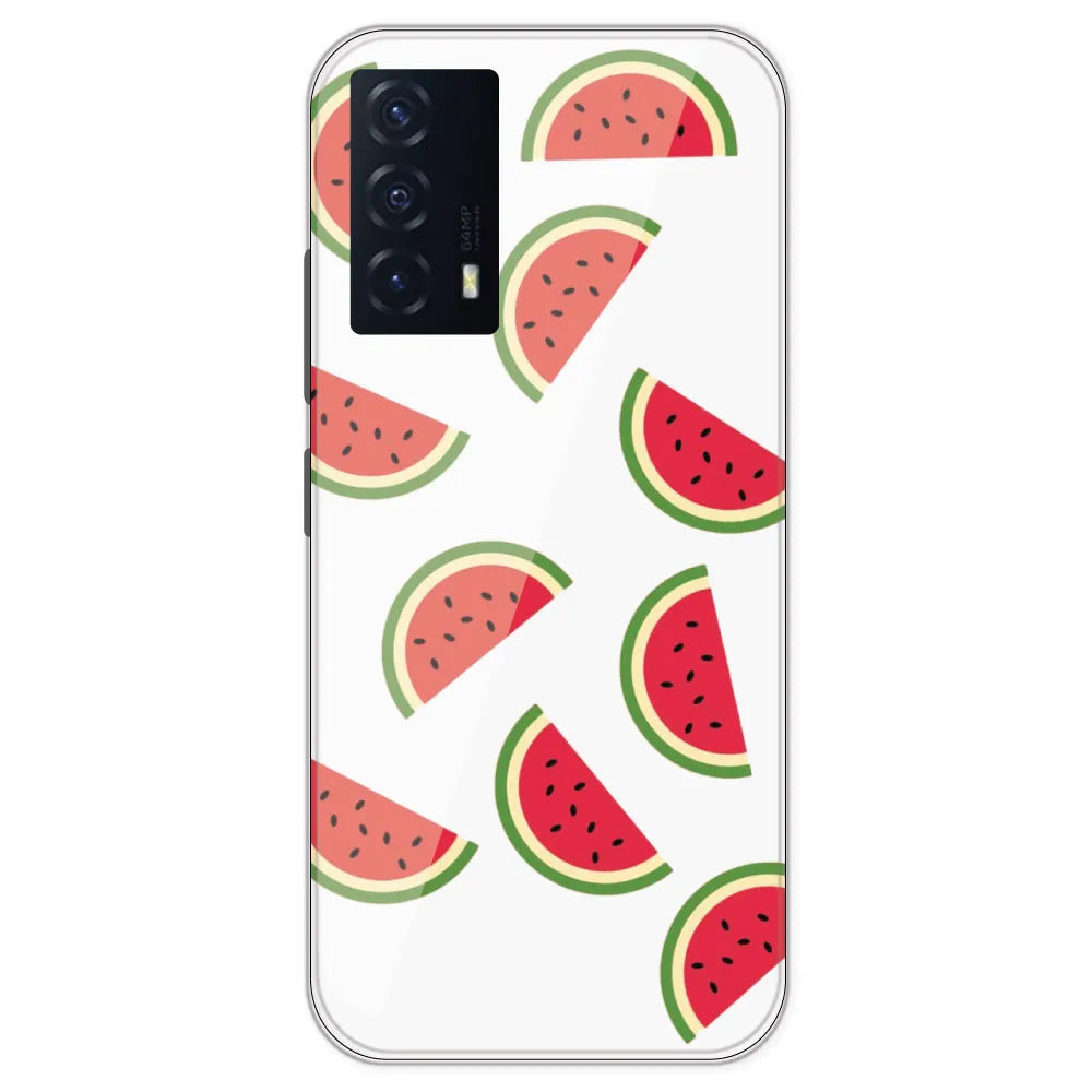 Watermelons - Clear Printed Silicone Case For IQOO Z5