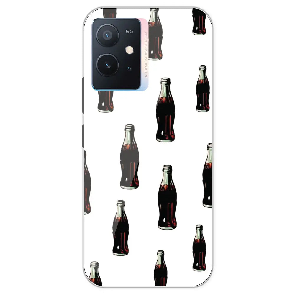 Soft Drinks - Clear Printed Silicone Case For IQOO Z6