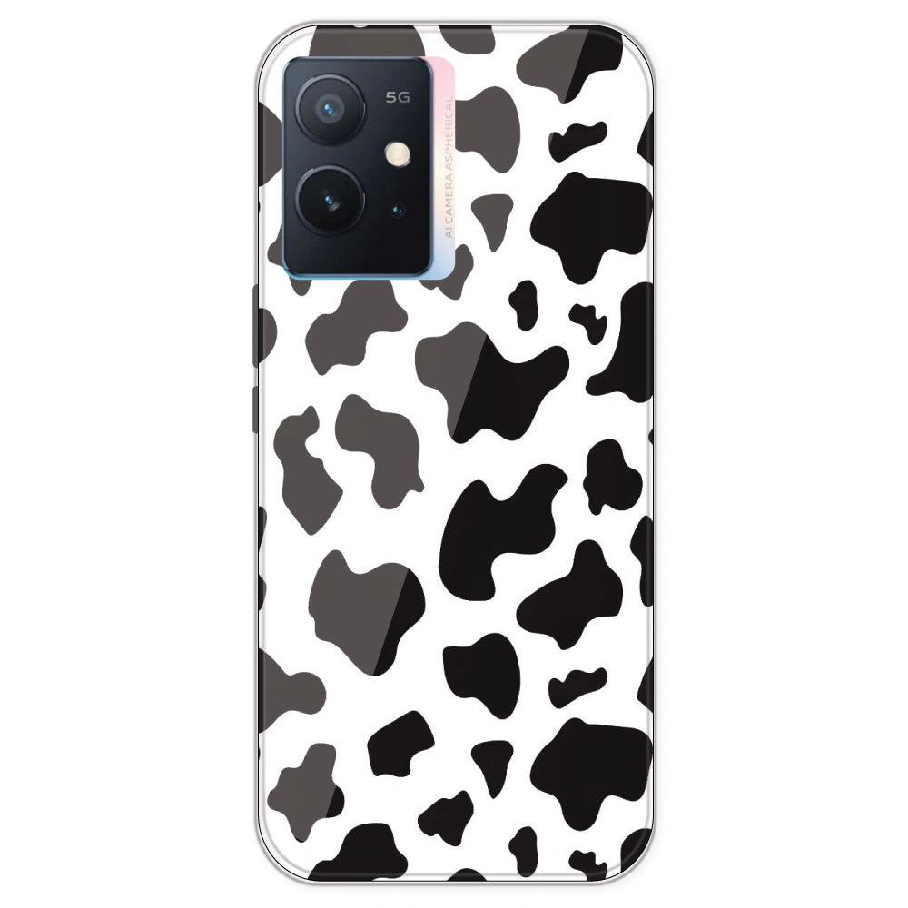 Cow Print - Clear Printed Silicone Case For IQOO Z6