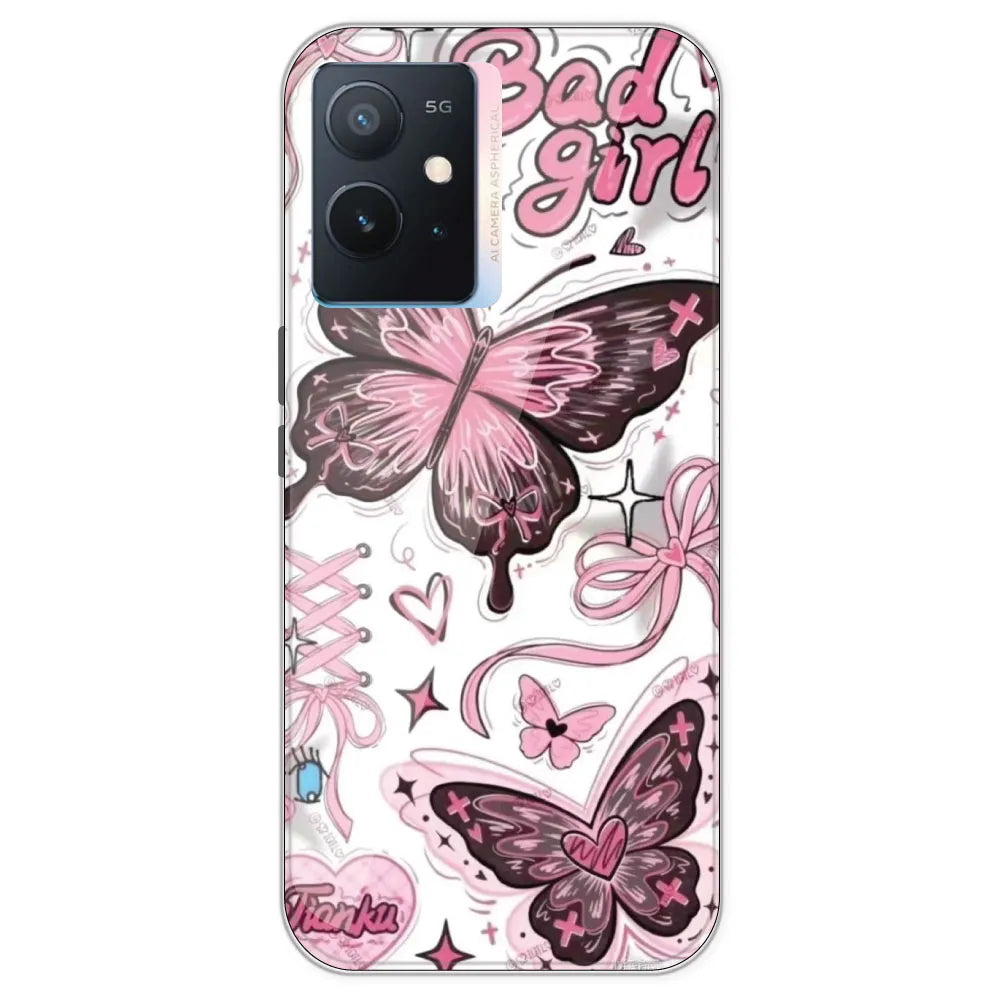 Bad Girl Butterfly - Printed Silicone Case For IQOO Z6