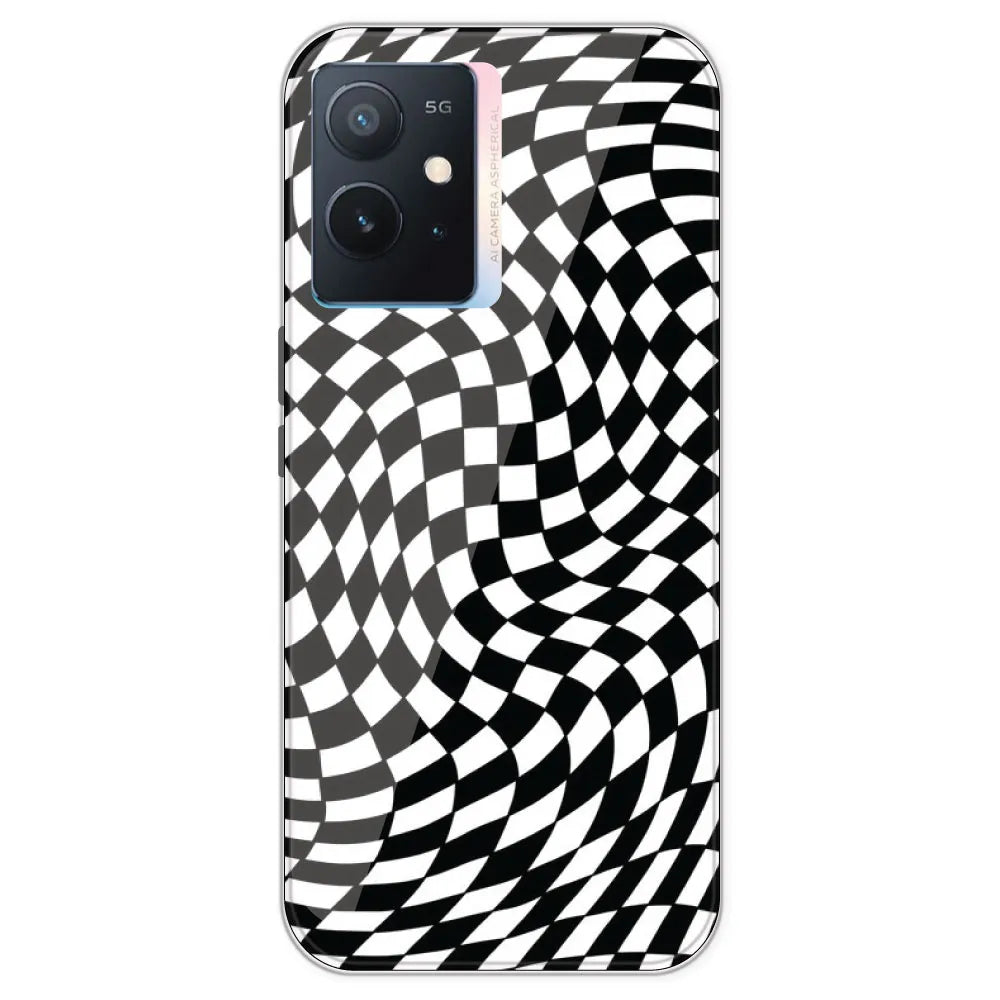 Checks - Printed Silicone Case For IQOO Z6