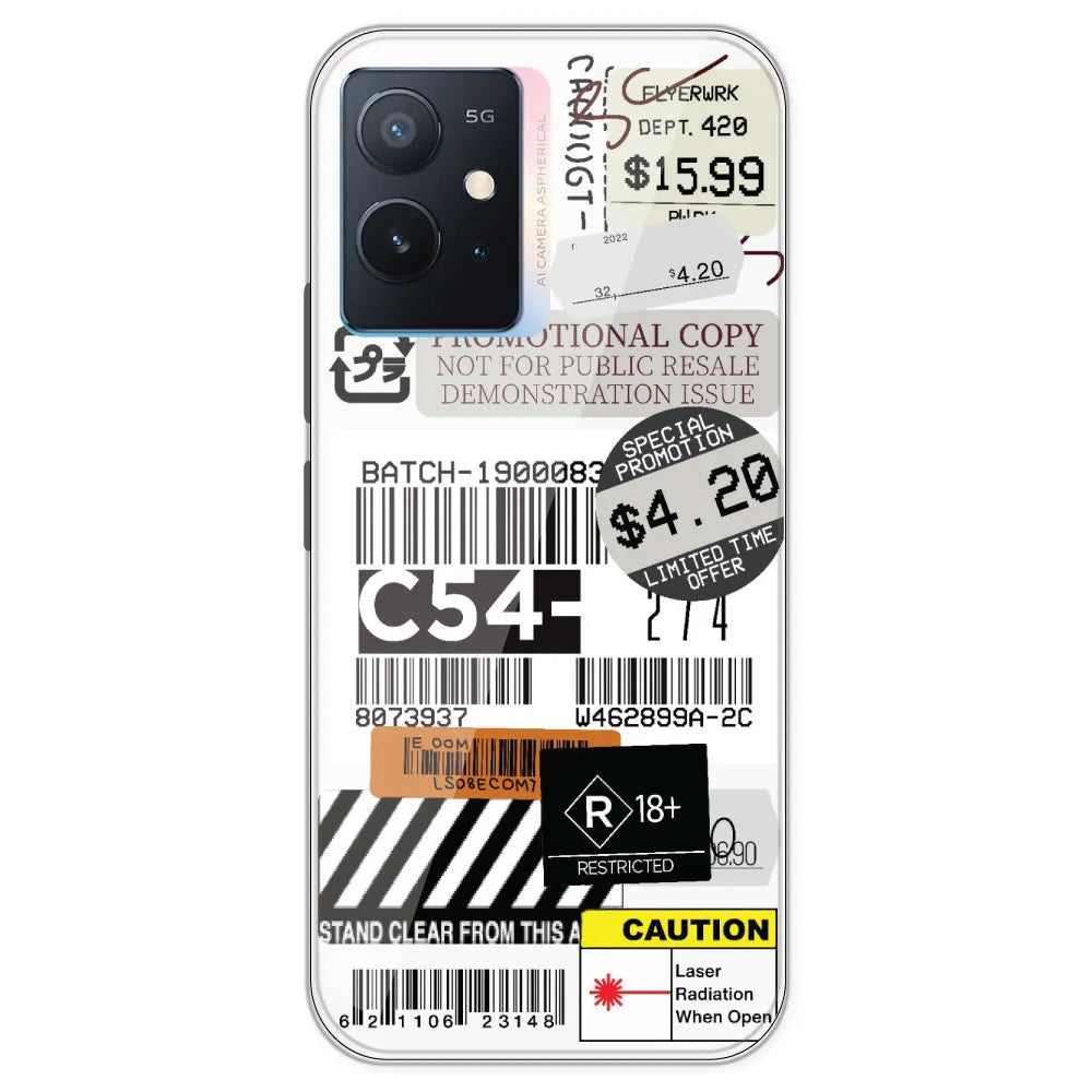 Labels - Clear Printed Silicone Case For IQOO Z6