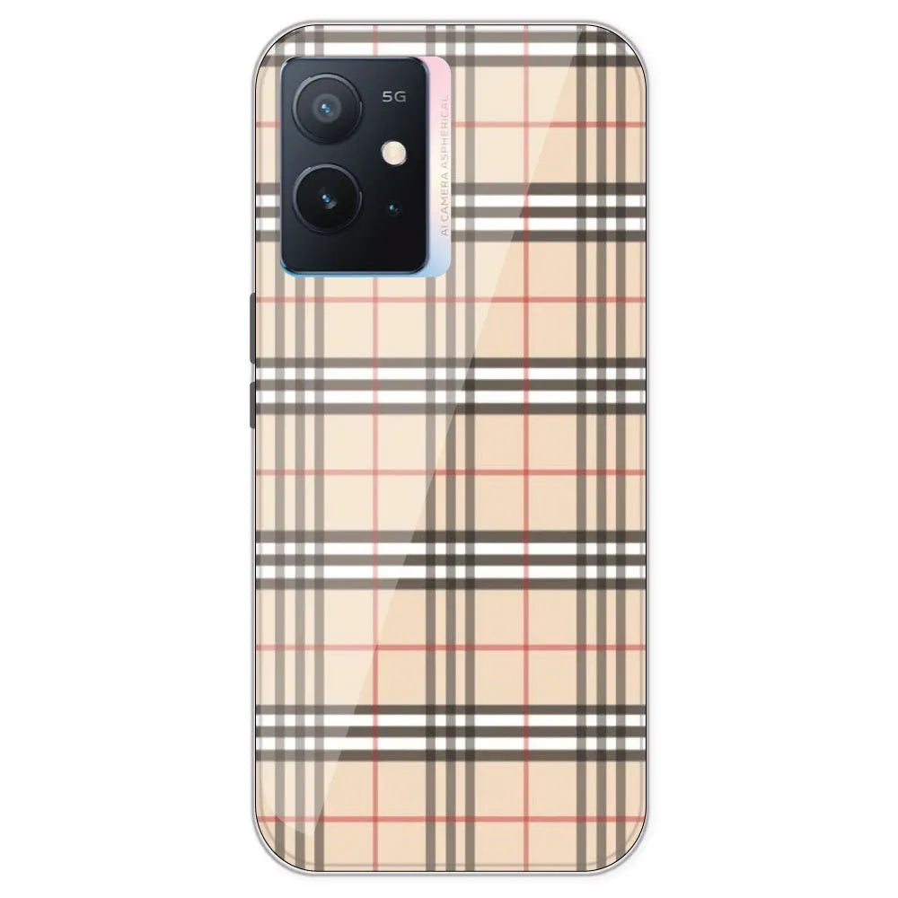Yellow Checks - Printed Silicone Case For IQOO Z6