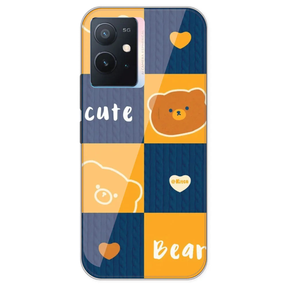 Cute Bear Collage - Printed Silicone Case For IQOO Z6