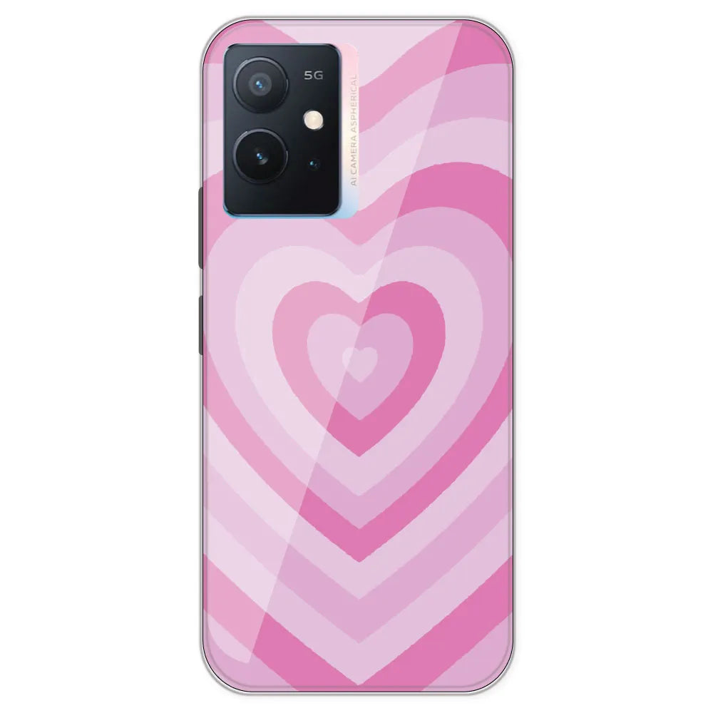 Pink Hearts - Printed Silicone Case For IQOO Neo Z6