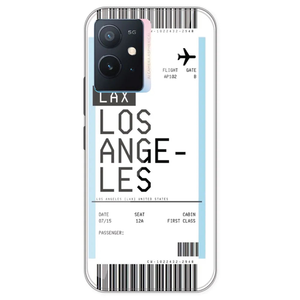 Los Angeles Ticket - Clear Printed Silicone Case For IQOO Z6