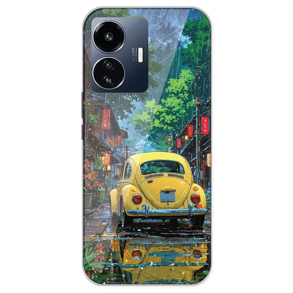 Yellow Bettle - Printed Silicone Case For IQOO Z6 Lite