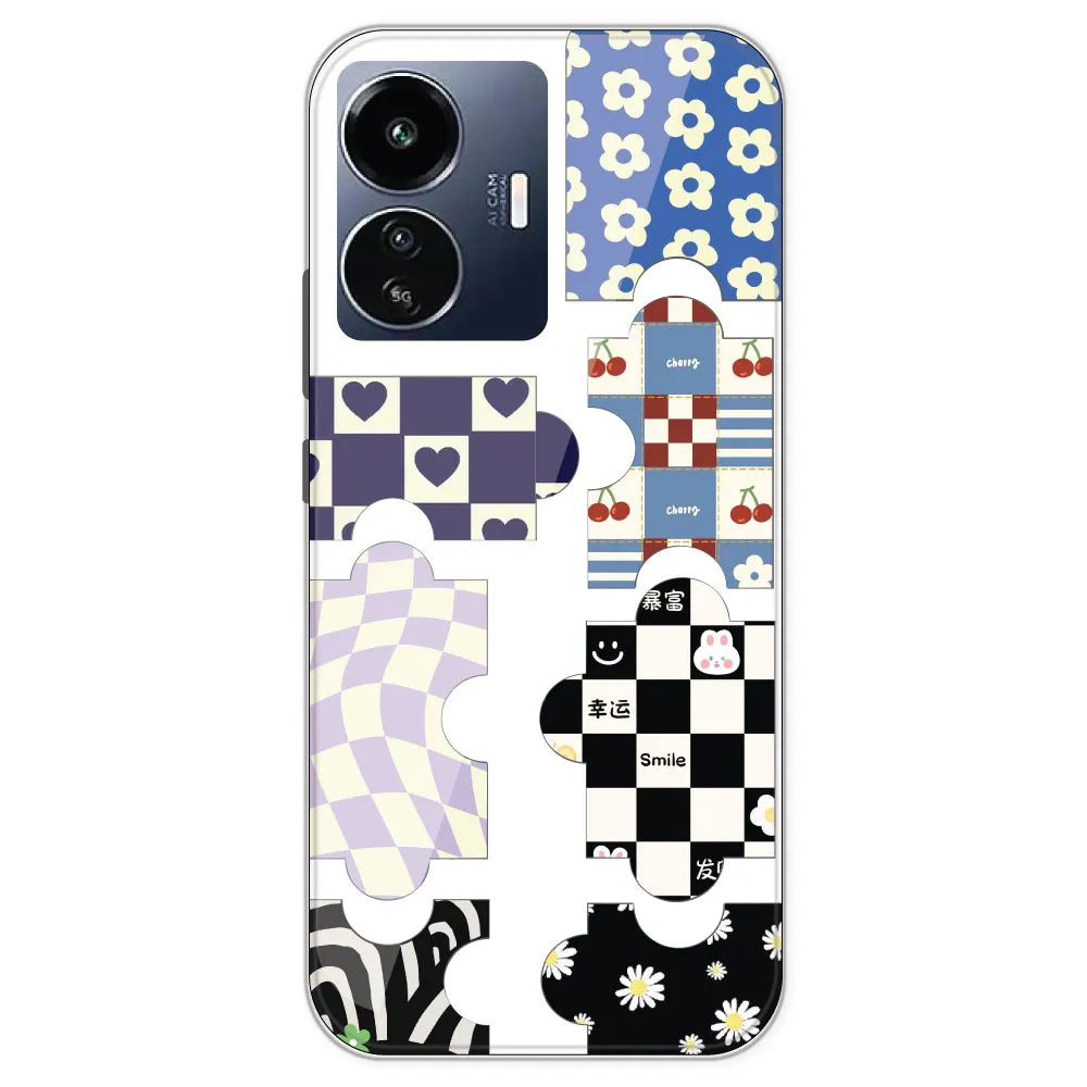 Aesthetic Puzzle - Clear Printed Silicone Case For IQOO Z6 Lite