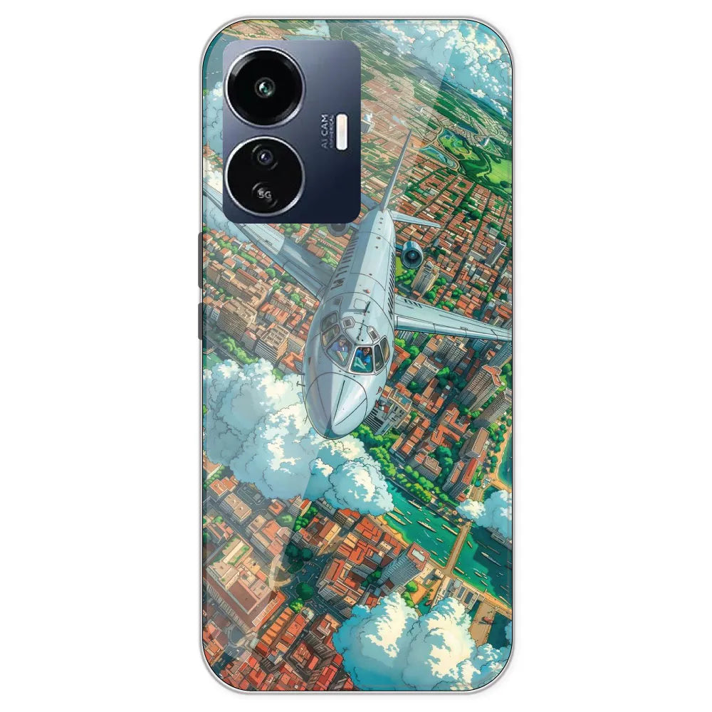 Flying Over City - Printed Silicone Case For IQOO Z6 Lite