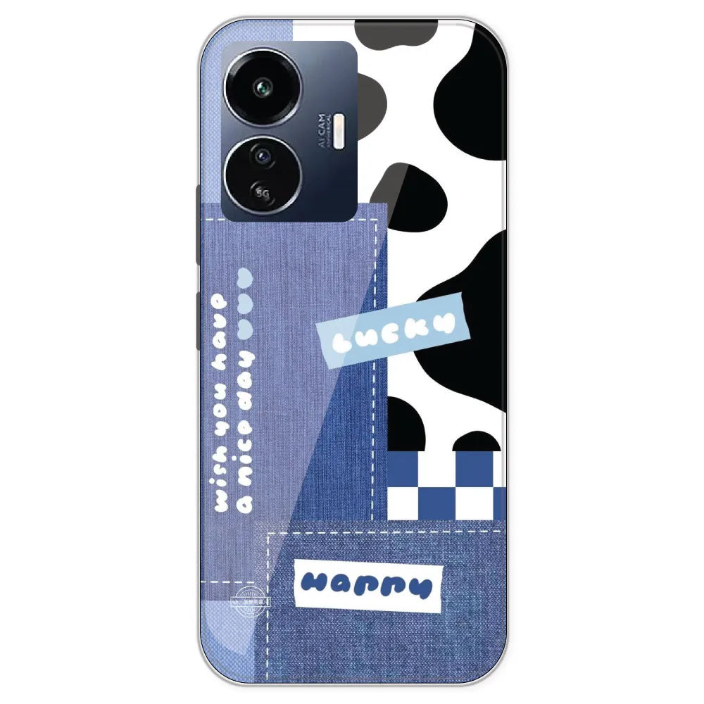 Cow Print Collage - Printed Silicone Case For IQOO Z6 Lite