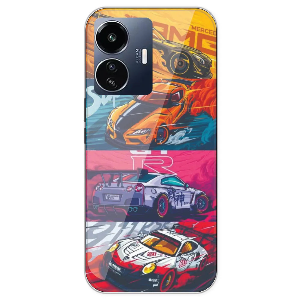 Sports Cars - Printed Silicone Case For IQOO Z6 Lite