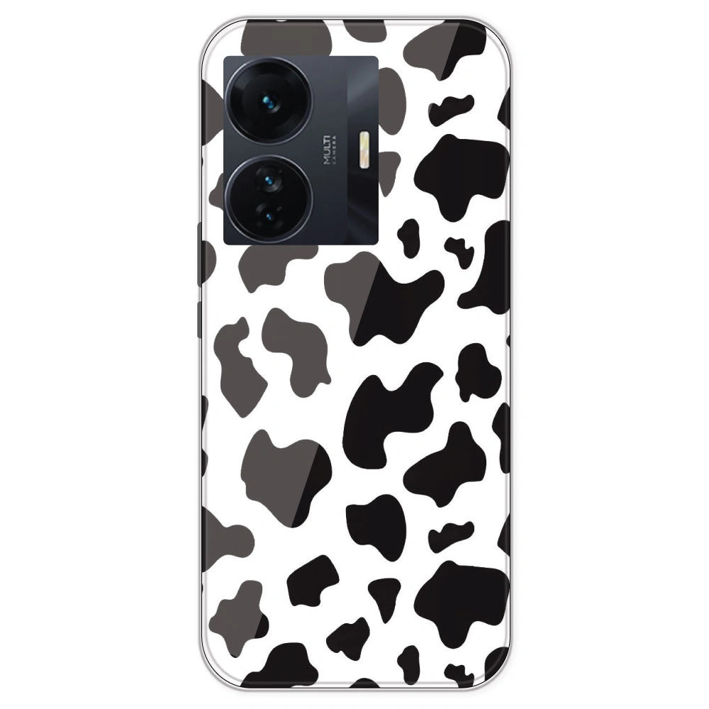 Cow Print - Clear Printed Silicone Case For IQOO Z6 Pro
