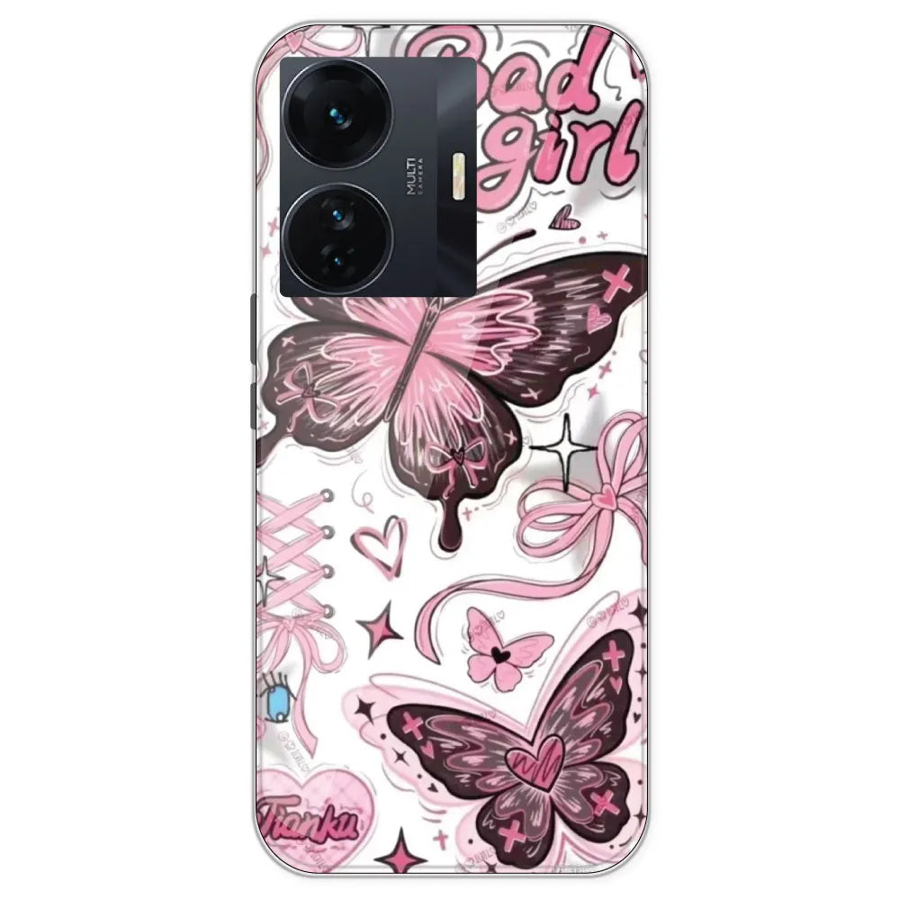 Bad Girl Butterfly - Printed Silicone Case For IQOO Z6 Pro