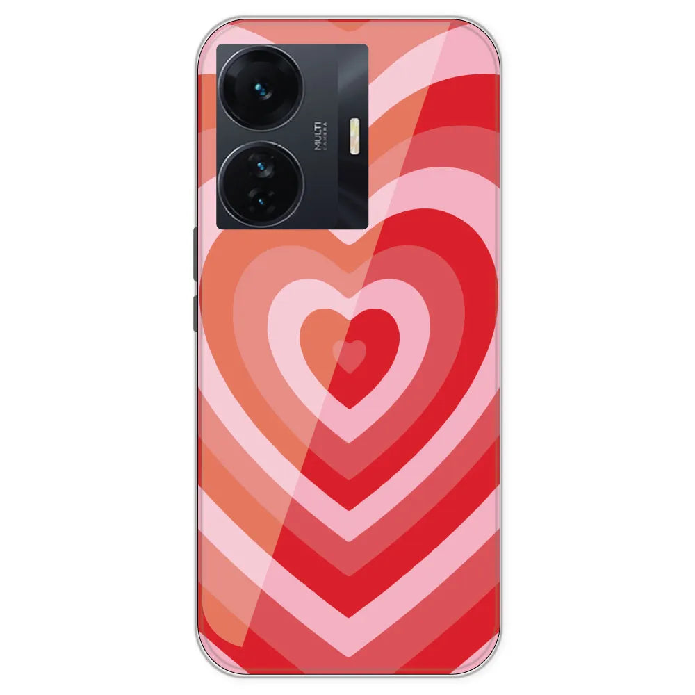 Red Hearts - Printed Silicone Case For IQOO Z6 Pro