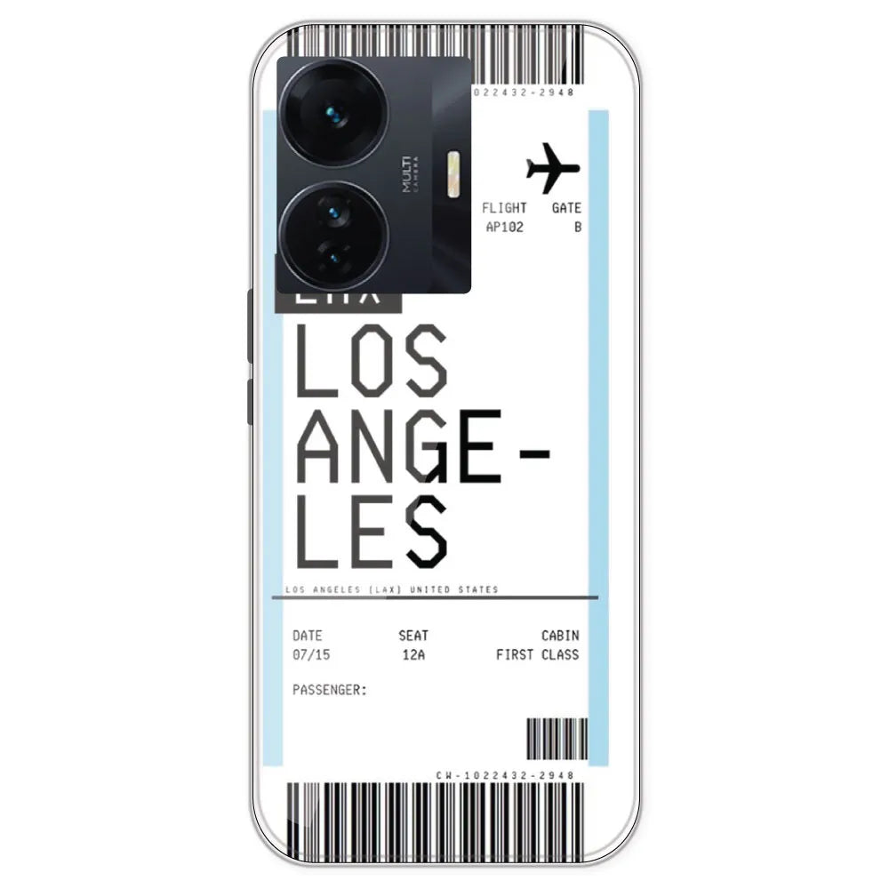 Los Angeles Ticket - Clear Printed Silicone Case For IQOO Z6 Pro