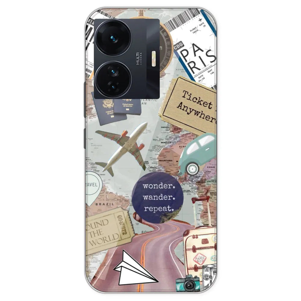 Travel Collage - Printed Silicone Case For IQOO Z6 Pro