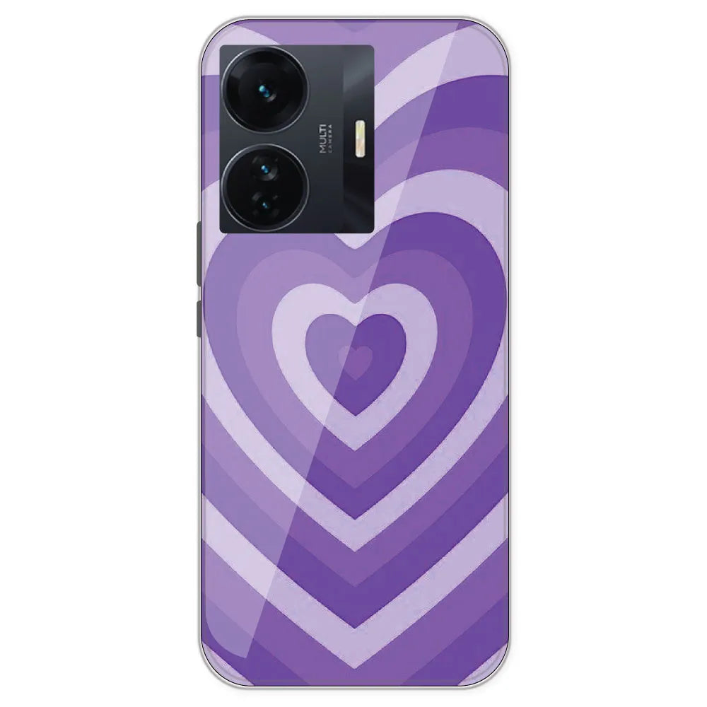 Purple Hearts - Printed Silicone 7Case For IQOO Z6 Pro