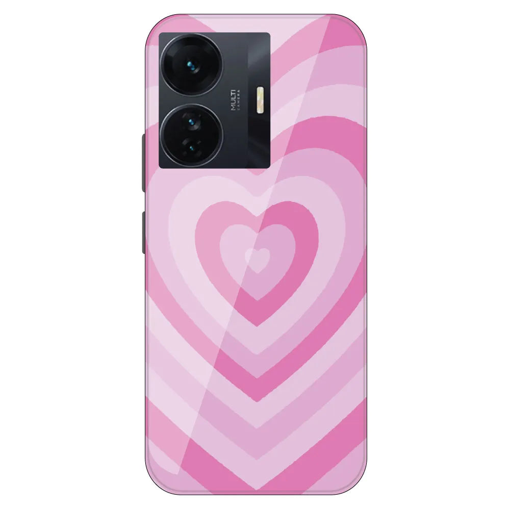 Pink Hearts - Printed Silicone Case For IQOO Neo Z6 Pro
