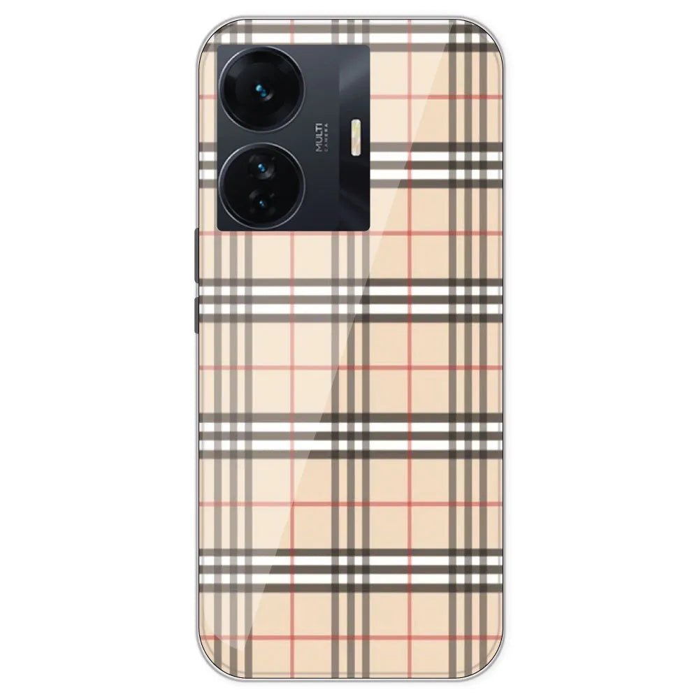 Yellow Checks - Printed Silicone Case For IQOO Z6 Pro