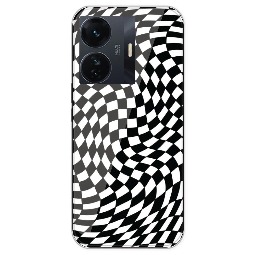 Checks - Printed Silicone Case For IQOO Z6 Pro