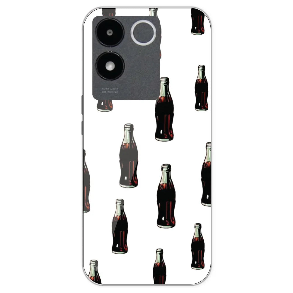 Soft Drinks - Clear Printed Silicone Case For IQOO Z7 Pro