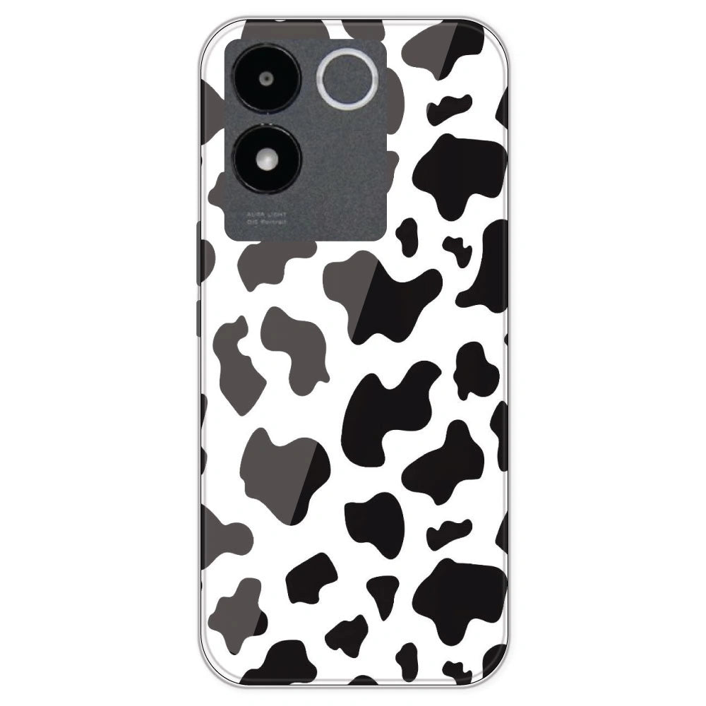 Cow Print - Clear Printed Silicone Case For IQOO Z7 Pro