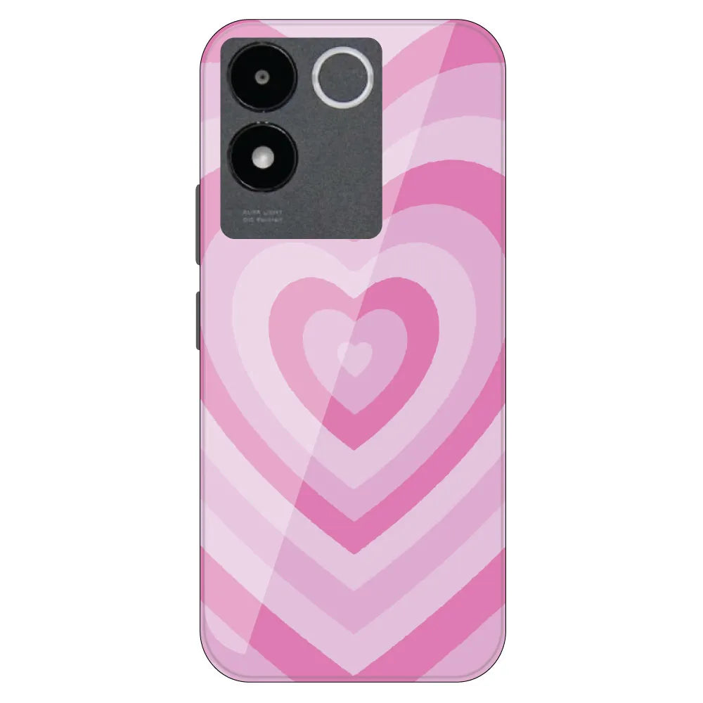 Pink Hearts - Printed Silicone Case For IQOO Neo Z7 Pro
