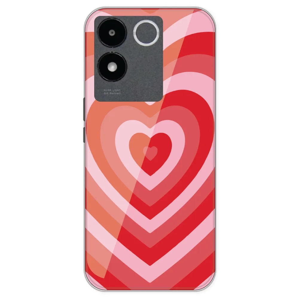 Red Hearts - Printed Silicone Case For IQOO Z7 Pro