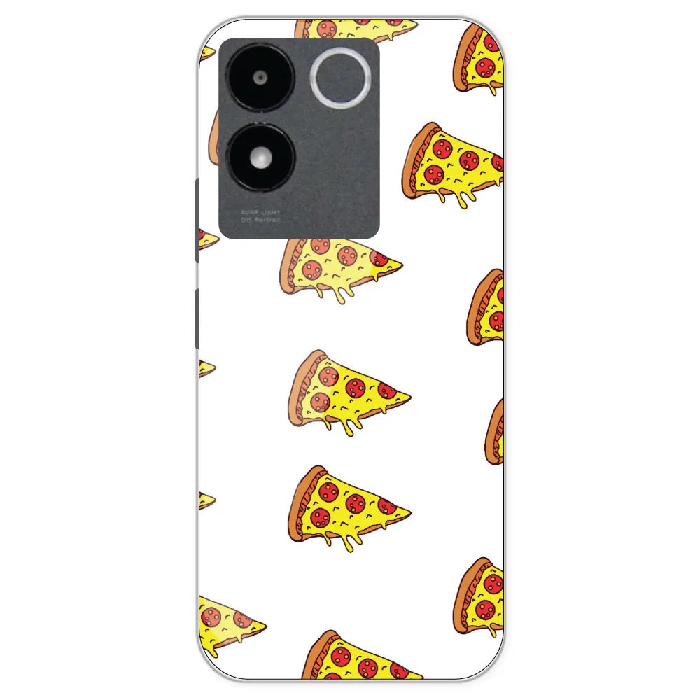 Pizza - Clear Printed Silicone Case For IQOO Z7 Pro